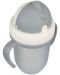 Чаша с Flip-top сламка Canpol babies - Matte Pastels, 210 ml, сива - 4t