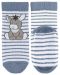 Чорапи с неплъзгащо стъпало Sterntaler - Магаренце, синьо райе, размер 21/22, 18-24 м - 1t