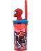 Чаша със сламка и 3D фигура Stor Spider-Man - Arachnid Grid, 360 ml - 3t