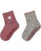 Чорапи с неплъзгащо стъпало Sterntaler - Мишле и звездички, 17/18 размер, 6-12 м, 2 чифта - 1t