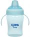 Неразливаща чаша с дръжки Wee Baby - Colorful, 240 ml, синя - 1t