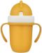 Canpol Чаша с Flip-top сламка Matte Pastels, 210мл., жълта - 4t