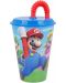 Чаша със сламка Stor - Super Mario, 430 ml - 1t