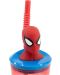 Чаша със сламка и 3D фигура Stor Spider-Man - Arachnid Grid, 360 ml - 4t