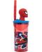 Чаша със сламка и 3D фигура Stor Spider-Man - Arachnid Grid, 360 ml - 2t