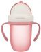 Canpol Чаша с Flip-top сламка Matte Pastels, 210мл., розова - 5t