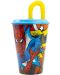 Чаша със сламка Stor Spider-Man - Midnight Flyer, 430 ml - 1t