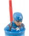 Чаша със сламка и 3D фигура Stor Avengers - Invisible Force, Captain America, 360 ml - 4t