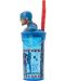 Чаша със сламка и 3D фигура Stor Avengers - Invisible Force, Captain America, 360 ml - 3t