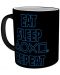 Чаша с термо ефект ABYstyle Games: PlayStation - Eat Sleep Repeat - 1t