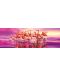 Панорамен пъзел Clementoni от 1000 части - Танцът на розовите фламинга - 2t