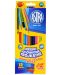 Триъгълни моливи Astra - 12 цвята, с острилка - 1t