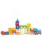 Дървена играчка Hape - Разноцветен замък от дървени кубчета - 2t