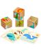 Дървен пъзел с кубчета Lucy&Leo - Диви животни - 1t