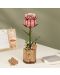 Дървен 3D пъзел Robo Time от 104 части - Розова роза - 2t