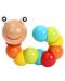 Дървена играчка Smart Baby - Цветно червейче - 2t