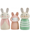 Дървени фигурки Tender Leaf Toys - Семейство зайчета - 1t