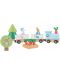 Дървен игрален комплект Orange Tree Toys Peter Rabbit - Влак с релси и фигури - 4t