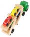 Дървена играчка Kruzzel - Автовоз с колички - 4t