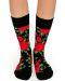 Дамски чорапи Crazy Sox - Червени рози, размер 35-39 - 1t