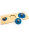 Дървен пъзел със сини кръгове Smart Baby - 2t