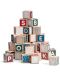 Дървени кубчета Micki - Букви и цифри - 1t