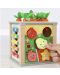 Дървена сортер Kruzzel - Образователно кубче с плодове и зеленчуци - 4t