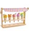 Дървена играчка Tender Leaf Toys - Щанд за сладолед, усмивки и фунийки - 1t