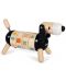 Дървена играчка Janod - Кученце с форми и цветове - 2t