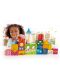 Дървена играчка Hape - Разноцветен замък от дървени кубчета - 7t