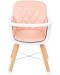 Дървено столче за храненe KikkaBoo - Woody, розово - 6t