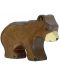Дървена фигурка Holztiger - Малка кафява мечка - 1t