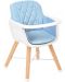 Дървено столче за храненe KikkaBoo - Woody, синьо - 5t