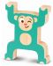 Дървен игрален комплект Battat - Подреждащи се маймунки - 7t