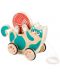 Дървена играчка за дърпане HaPe International - Коте с дрънкалка - 1t