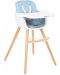 Дървено столче за храненe KikkaBoo - Woody, синьо - 1t