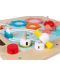 Дървена играчка Janod - Регулируема маса със зони за игра, Морски свят - 5t