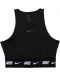 Дамски потник Nike - Sportswear Crop Tape Top, черен - 1t