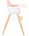 Дървено столче за храненe KikkaBoo - Woody, розово - 3t