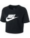Дамска тениска Nike - Essential Cropped Icon , черна - 1t