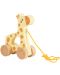 Дървена играчка за дърпане Tooky Toy - Жирафче - 1t