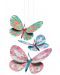 Висяща декорация за детска стая Djeco – Блестящи пеперуди, 3 броя - 1t
