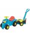 Детски трактор за бутане 2 в 1 Ecoiffier - Син, с ремарке и косачка - 1t
