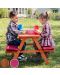 Детска дървена маса за пикник Ginger Home - С пейка и меки възглавници - 6t