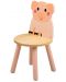 Детско дървено столче Bigjigs - Прасенце - 1t