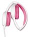 Детски слушалки Lenco - HP-010PK, розови/бели - 4t