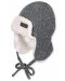 Детска зимна шапка ушанка Sterntaler 43 cm, 5-6 месеца, сива - 1t