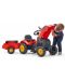 Детски трактор Falk - С ремарке, отварящ се капак и педали, червен - 4t