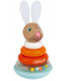 Детска играчка Janod - Зайче низанка и неваляшка - 1t