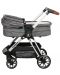 Детска количка 3в1 Zizito - Barron, тъмносива със сребриста рамка - 8t